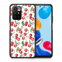 Thumbnail for Θήκη Xiaomi Redmi 10/Redmi Note 11 4G Cherry Summer από τη Smartfits με σχέδιο στο πίσω μέρος και μαύρο περίβλημα | Xiaomi Redmi 10/Redmi Note 11 4G Cherry Summer case with colorful back and black bezels