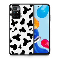 Thumbnail for Θήκη Xiaomi Redmi 10/Redmi Note 11 4G Cow Print από τη Smartfits με σχέδιο στο πίσω μέρος και μαύρο περίβλημα | Xiaomi Redmi 10/Redmi Note 11 4G Cow Print case with colorful back and black bezels