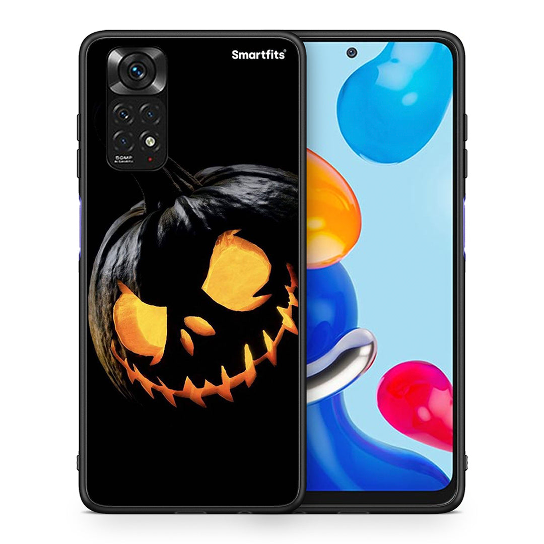 Θήκη Xiaomi Redmi Note 11 Halloween Scary Pumpkin από τη Smartfits με σχέδιο στο πίσω μέρος και μαύρο περίβλημα | Xiaomi Redmi Note 11 Halloween Scary Pumpkin case with colorful back and black bezels