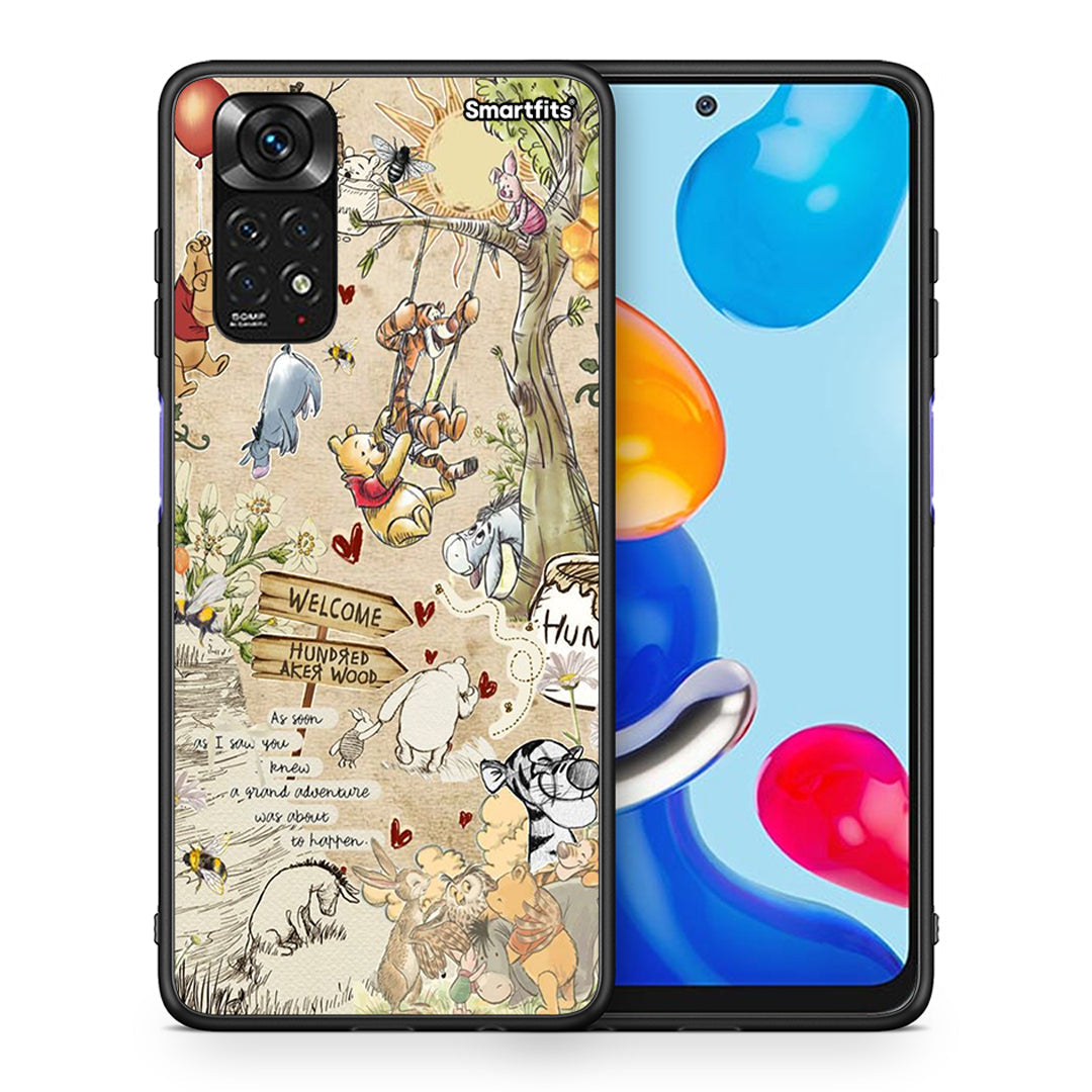 Θήκη Xiaomi Redmi Note 11 Happy Friends από τη Smartfits με σχέδιο στο πίσω μέρος και μαύρο περίβλημα | Xiaomi Redmi Note 11 Happy Friends case with colorful back and black bezels