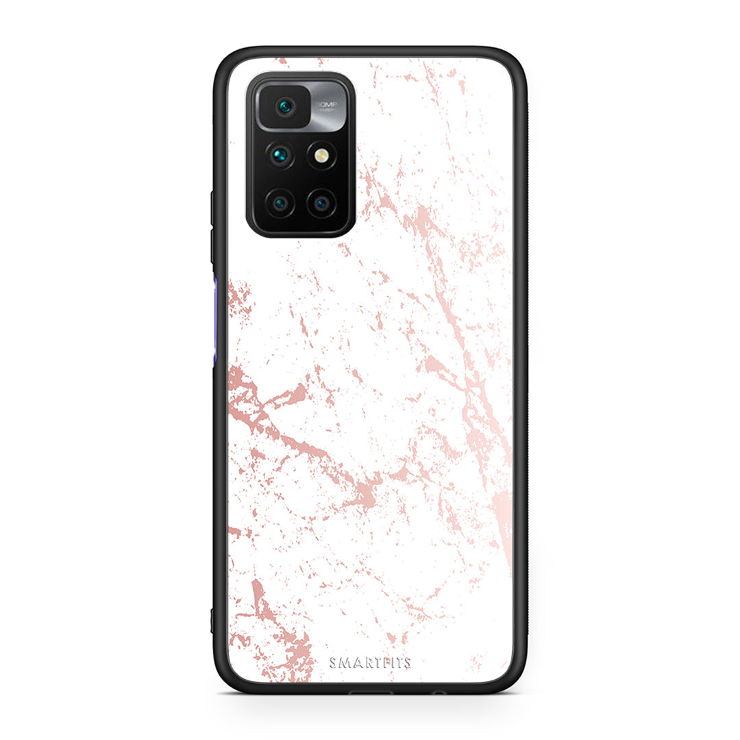 116 - Xiaomi Redmi 10/Redmi Note 11 4G Pink Splash Marble case, cover, bumper