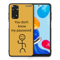 Thumbnail for Θήκη Xiaomi Redmi Note 11 My Password από τη Smartfits με σχέδιο στο πίσω μέρος και μαύρο περίβλημα | Xiaomi Redmi Note 11 My Password case with colorful back and black bezels