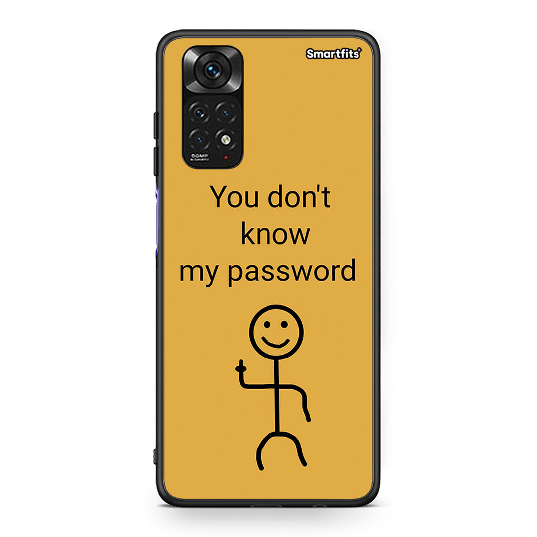 Xiaomi Redmi Note 11 My Password Θήκη από τη Smartfits με σχέδιο στο πίσω μέρος και μαύρο περίβλημα | Smartphone case with colorful back and black bezels by Smartfits