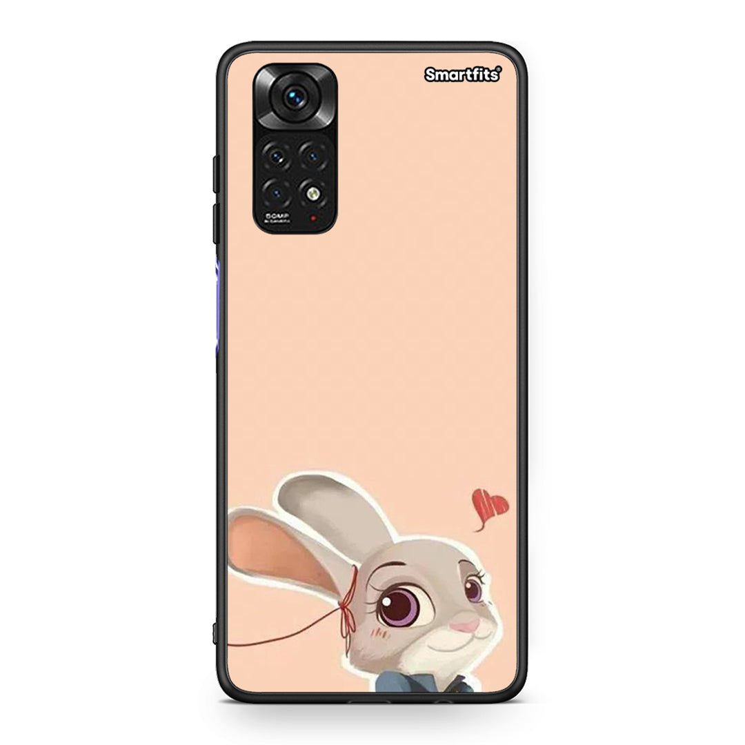 Xiaomi Redmi Note 11 Nick Wilde And Judy Hopps Love 2 θήκη από τη Smartfits με σχέδιο στο πίσω μέρος και μαύρο περίβλημα | Smartphone case with colorful back and black bezels by Smartfits