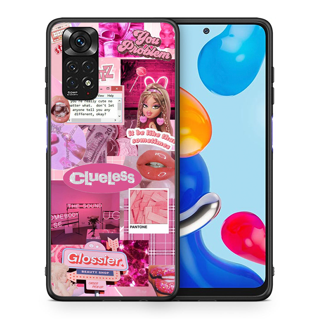 Θήκη Αγίου Βαλεντίνου Xiaomi Redmi Note 11 Pink Love από τη Smartfits με σχέδιο στο πίσω μέρος και μαύρο περίβλημα | Xiaomi Redmi Note 11 Pink Love case with colorful back and black bezels