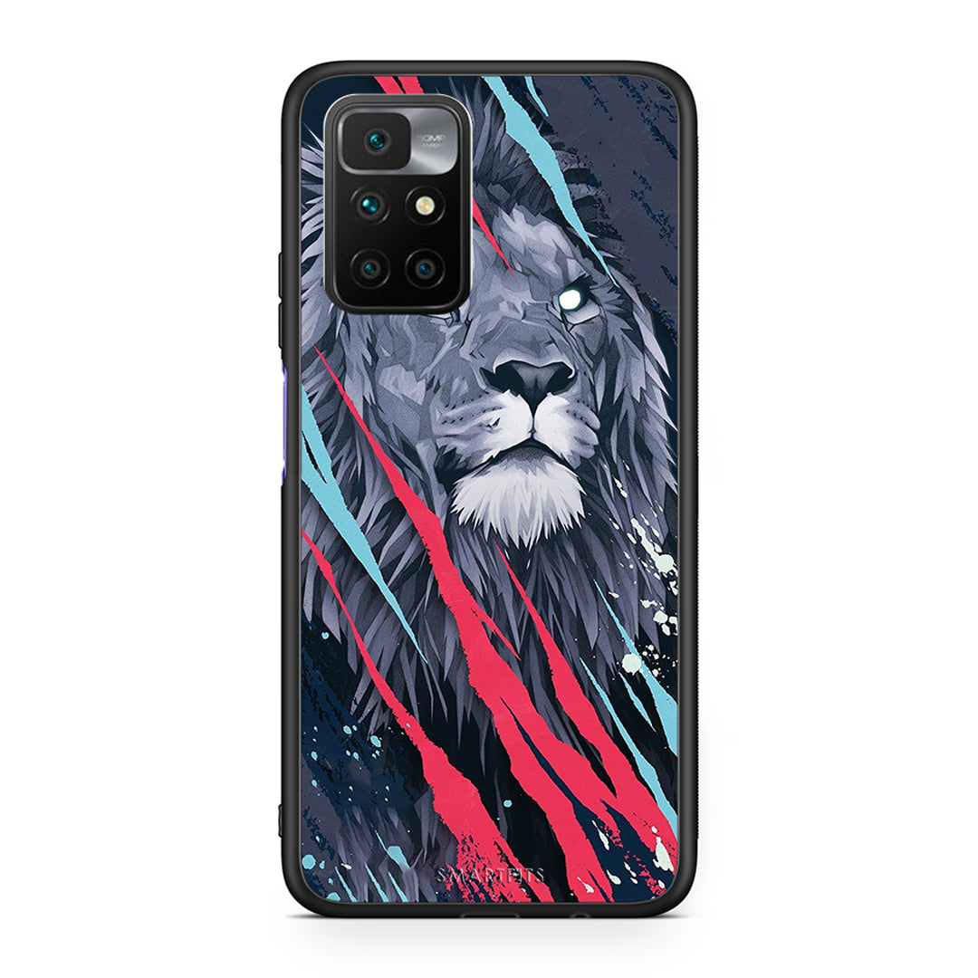 4 - Xiaomi Redmi 10/Redmi Note 11 4G Lion Designer PopArt case, cover, bumper