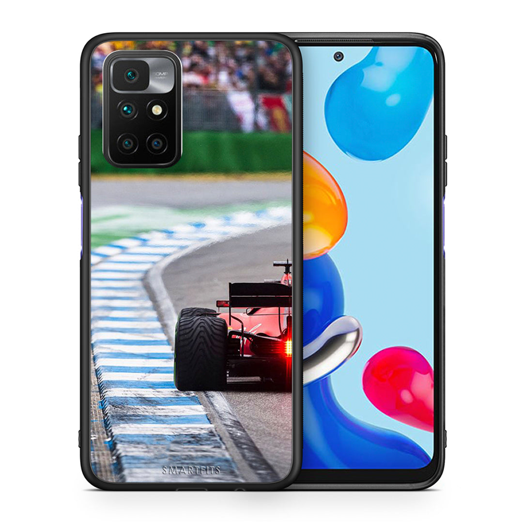 Θήκη Xiaomi Redmi 10/Redmi Note 11 4G Racing Vibes από τη Smartfits με σχέδιο στο πίσω μέρος και μαύρο περίβλημα | Xiaomi Redmi 10/Redmi Note 11 4G Racing Vibes case with colorful back and black bezels