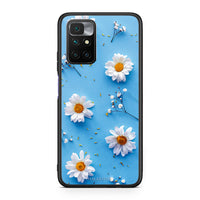 Thumbnail for Xiaomi Redmi 10/Redmi Note 11 4G Real Daisies θήκη από τη Smartfits με σχέδιο στο πίσω μέρος και μαύρο περίβλημα | Smartphone case with colorful back and black bezels by Smartfits
