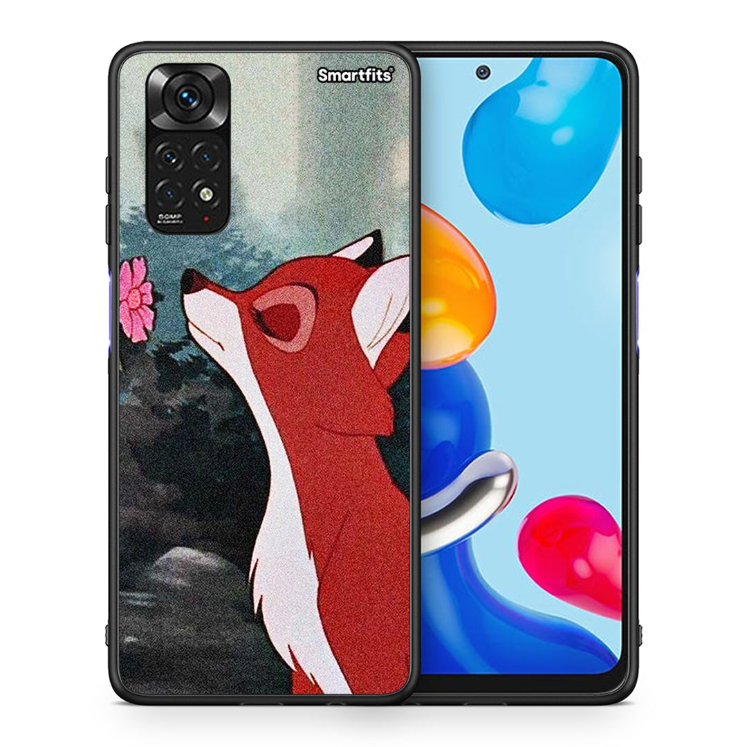 Θήκη Xiaomi Redmi Note 11 Tod And Vixey Love 2 από τη Smartfits με σχέδιο στο πίσω μέρος και μαύρο περίβλημα | Xiaomi Redmi Note 11 Tod And Vixey Love 2 case with colorful back and black bezels