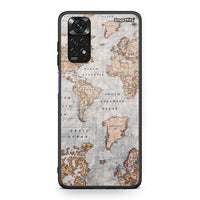 Thumbnail for Xiaomi Redmi Note 11 World Map Θήκη από τη Smartfits με σχέδιο στο πίσω μέρος και μαύρο περίβλημα | Smartphone case with colorful back and black bezels by Smartfits