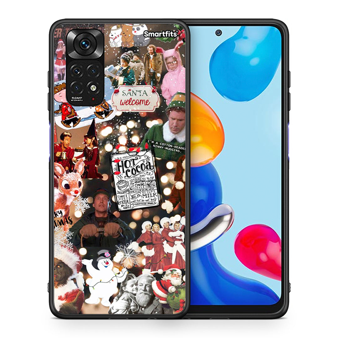 Θήκη Xiaomi Redmi Note 11 Xmas Movies από τη Smartfits με σχέδιο στο πίσω μέρος και μαύρο περίβλημα | Xiaomi Redmi Note 11 Xmas Movies case with colorful back and black bezels