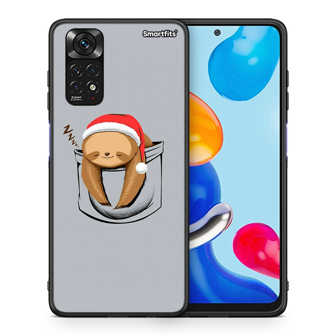 Θήκη Xiaomi Redmi Note 11 Xmas Zzzz από τη Smartfits με σχέδιο στο πίσω μέρος και μαύρο περίβλημα | Xiaomi Redmi Note 11 Xmas Zzzz case with colorful back and black bezels