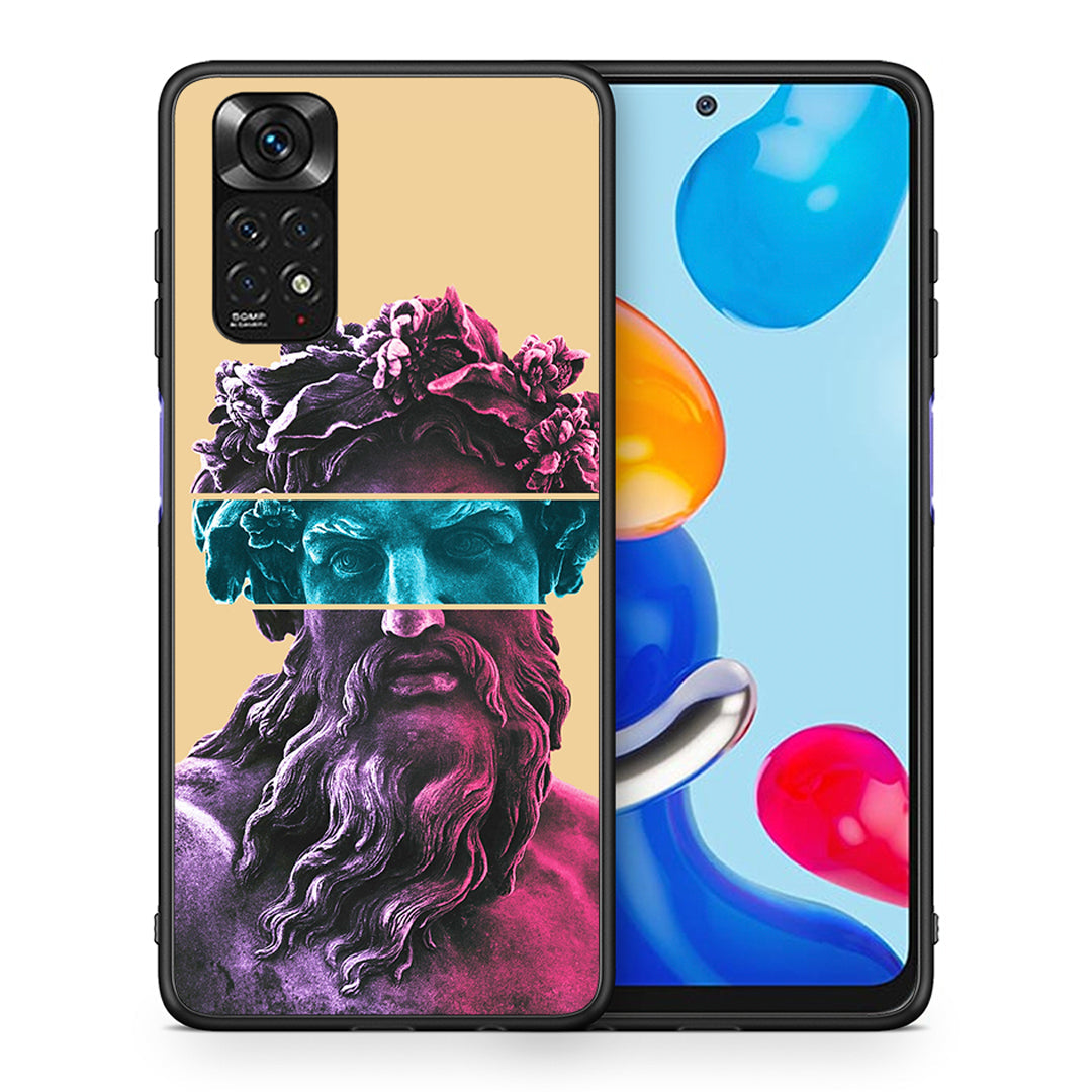 Θήκη Αγίου Βαλεντίνου Xiaomi Redmi Note 11 Zeus Art από τη Smartfits με σχέδιο στο πίσω μέρος και μαύρο περίβλημα | Xiaomi Redmi Note 11 Zeus Art case with colorful back and black bezels