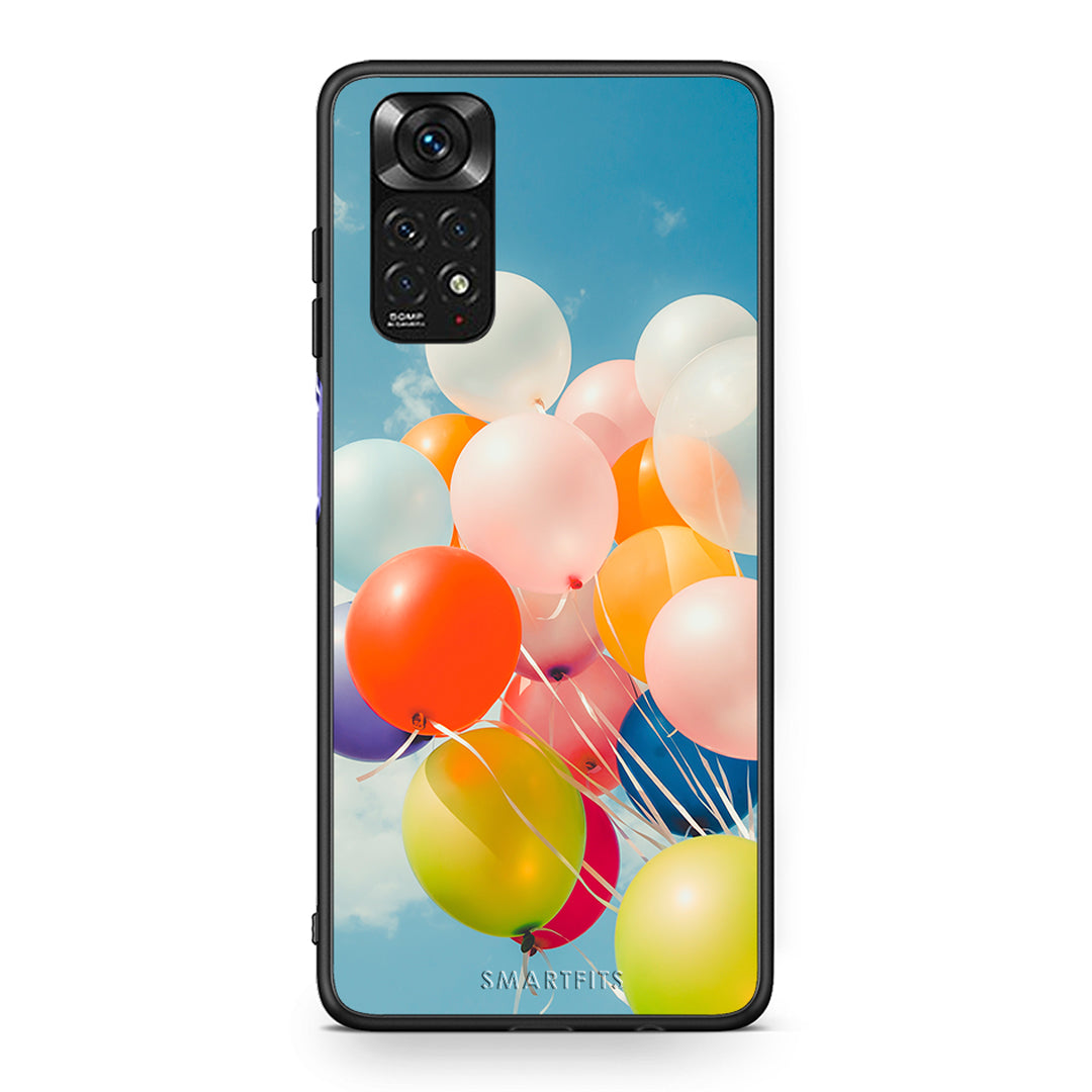 Xiaomi Redmi Note 11 Colorful Balloons θήκη από τη Smartfits με σχέδιο στο πίσω μέρος και μαύρο περίβλημα | Smartphone case with colorful back and black bezels by Smartfits