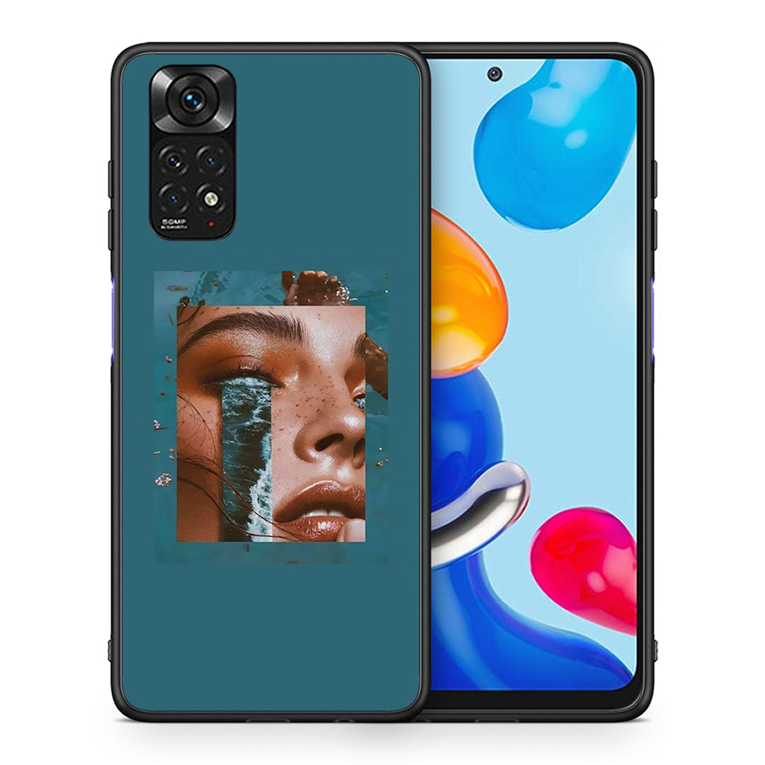 Θήκη Xiaomi Redmi Note 11 Cry An Ocean από τη Smartfits με σχέδιο στο πίσω μέρος και μαύρο περίβλημα | Xiaomi Redmi Note 11 Cry An Ocean case with colorful back and black bezels