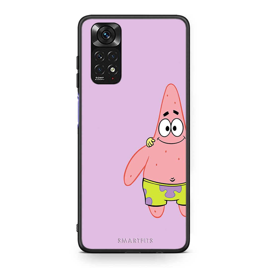 Xiaomi Redmi Note 11 Friends Patrick θήκη από τη Smartfits με σχέδιο στο πίσω μέρος και μαύρο περίβλημα | Smartphone case with colorful back and black bezels by Smartfits