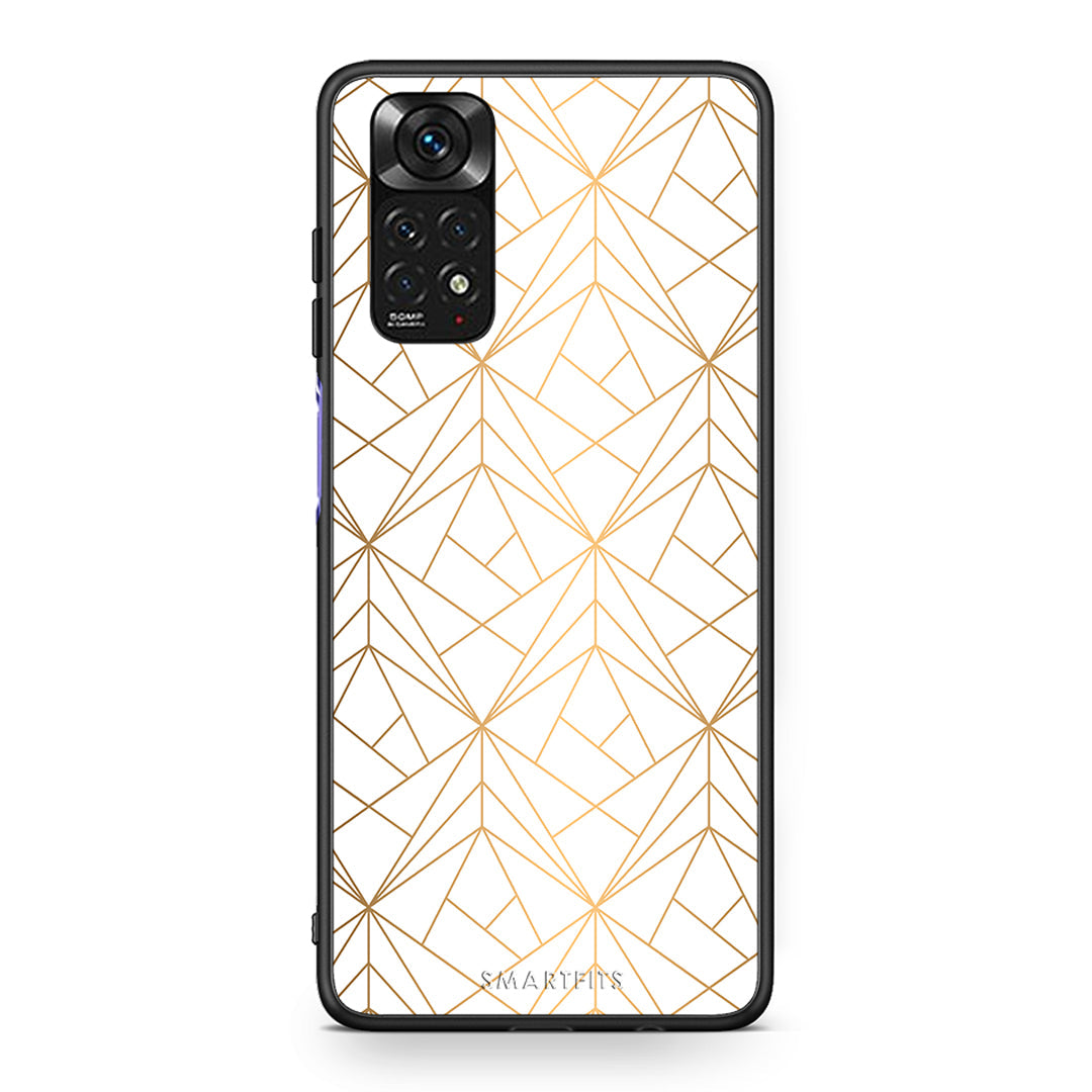 111 - Xiaomi Redmi Note 11 Luxury White Geometric case, cover, bumper