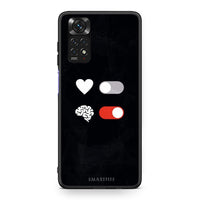 Thumbnail for Xiaomi Redmi Note 11 Heart Vs Brain Θήκη Αγίου Βαλεντίνου από τη Smartfits με σχέδιο στο πίσω μέρος και μαύρο περίβλημα | Smartphone case with colorful back and black bezels by Smartfits