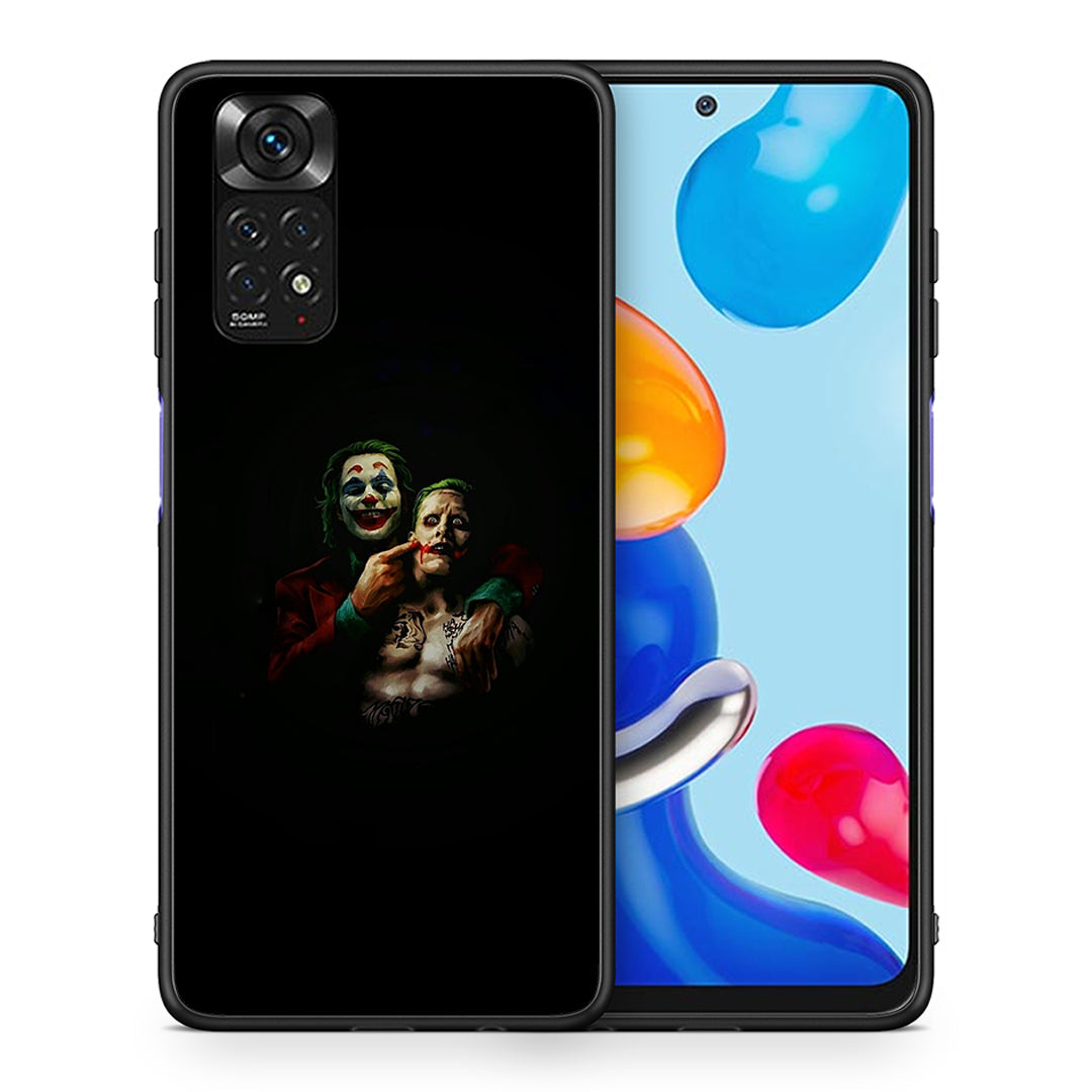 Θήκη Xiaomi Redmi Note 11 Clown Hero από τη Smartfits με σχέδιο στο πίσω μέρος και μαύρο περίβλημα | Xiaomi Redmi Note 11 Clown Hero case with colorful back and black bezels