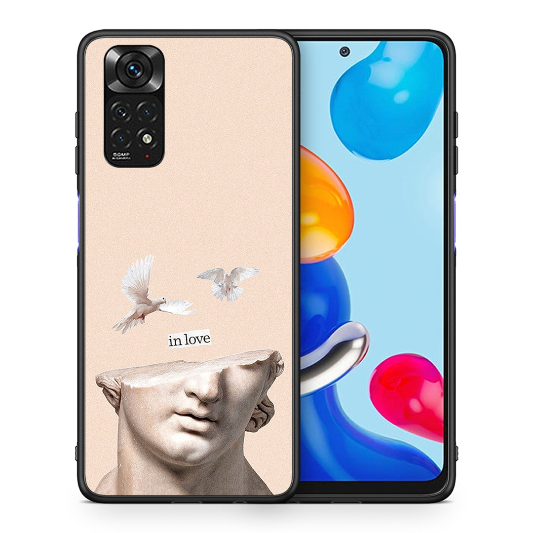 Θήκη Xiaomi Redmi Note 11 In Love από τη Smartfits με σχέδιο στο πίσω μέρος και μαύρο περίβλημα | Xiaomi Redmi Note 11 In Love case with colorful back and black bezels