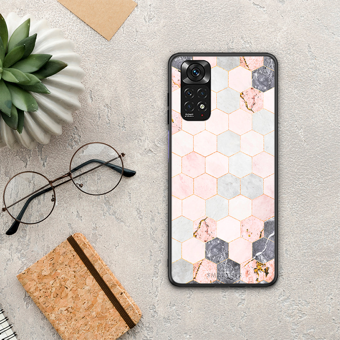 Marble Hexagon Pink - Xiaomi Redmi 10 Case