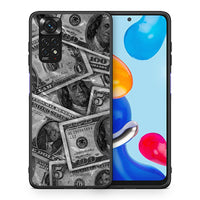 Thumbnail for Θήκη Xiaomi Redmi Note 11 Money Dollars από τη Smartfits με σχέδιο στο πίσω μέρος και μαύρο περίβλημα | Xiaomi Redmi Note 11 Money Dollars case with colorful back and black bezels