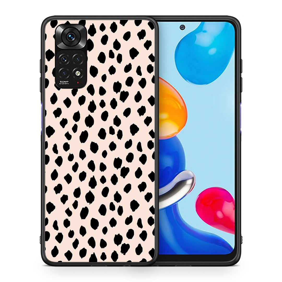 Θήκη Xiaomi Redmi Note 11 New Polka Dots από τη Smartfits με σχέδιο στο πίσω μέρος και μαύρο περίβλημα | Xiaomi Redmi Note 11 New Polka Dots case with colorful back and black bezels