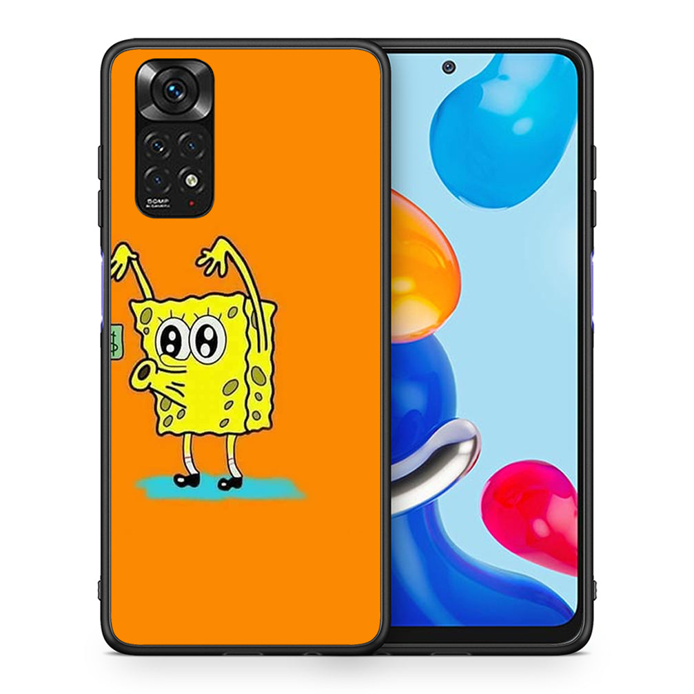 Θήκη Αγίου Βαλεντίνου Xiaomi Redmi Note 11 No Money 2 από τη Smartfits με σχέδιο στο πίσω μέρος και μαύρο περίβλημα | Xiaomi Redmi Note 11 No Money 2 case with colorful back and black bezels