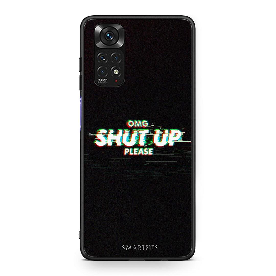 Xiaomi Redmi Note 11 OMG ShutUp θήκη από τη Smartfits με σχέδιο στο πίσω μέρος και μαύρο περίβλημα | Smartphone case with colorful back and black bezels by Smartfits