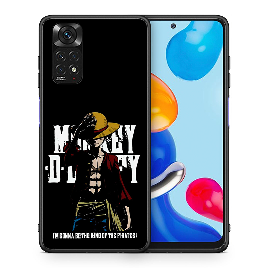 Θήκη Xiaomi Redmi Note 11 Pirate King από τη Smartfits με σχέδιο στο πίσω μέρος και μαύρο περίβλημα | Xiaomi Redmi Note 11 Pirate King case with colorful back and black bezels