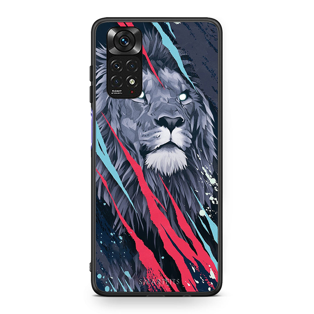 4 - Xiaomi Redmi Note 11 Lion Designer PopArt case, cover, bumper