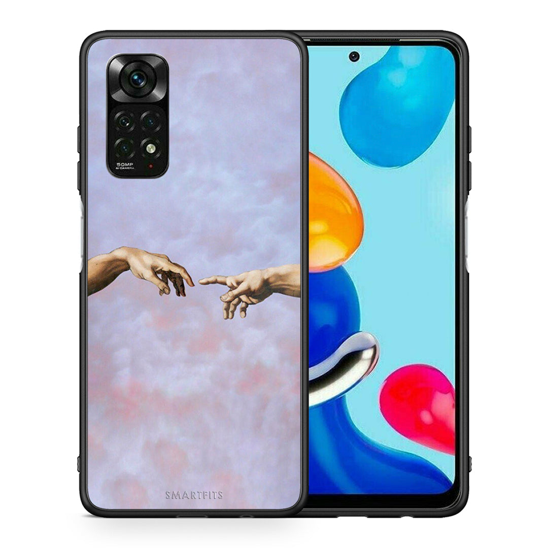 Θήκη Xiaomi Redmi Note 12 Pro 4G Adam Hand από τη Smartfits με σχέδιο στο πίσω μέρος και μαύρο περίβλημα | Xiaomi Redmi Note 12 Pro 4G Adam Hand case with colorful back and black bezels