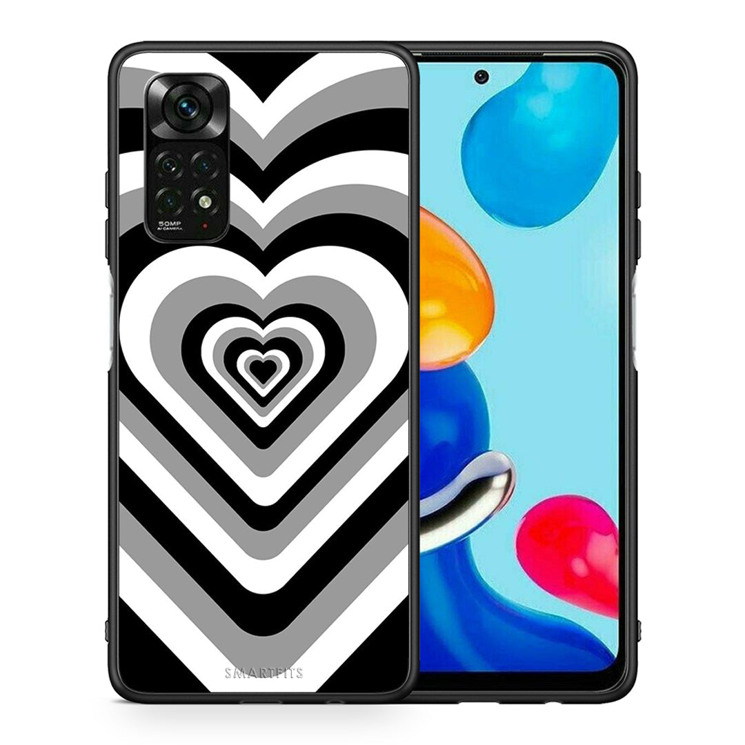 Θήκη Xiaomi Redmi Note 11 Pro 5G Black Hearts από τη Smartfits με σχέδιο στο πίσω μέρος και μαύρο περίβλημα | Xiaomi Redmi Note 11 Pro 5G Black Hearts case with colorful back and black bezels