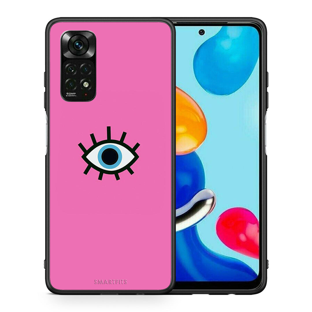 Θήκη Xiaomi Redmi Note 11 Pro 5G Blue Eye Pink από τη Smartfits με σχέδιο στο πίσω μέρος και μαύρο περίβλημα | Xiaomi Redmi Note 11 Pro 5G Blue Eye Pink case with colorful back and black bezels