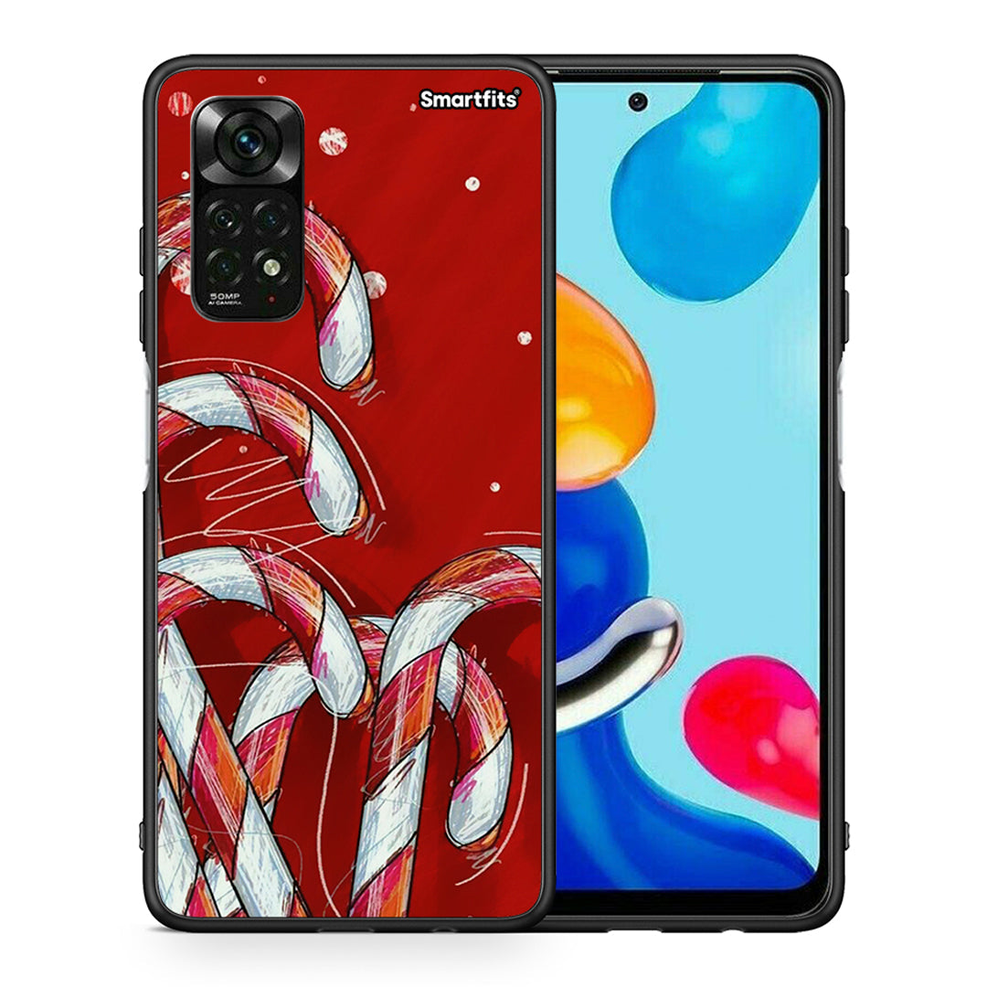 Θήκη Xiaomi Redmi Note 11 Pro 5G Candy Cane από τη Smartfits με σχέδιο στο πίσω μέρος και μαύρο περίβλημα | Xiaomi Redmi Note 11 Pro 5G Candy Cane case with colorful back and black bezels