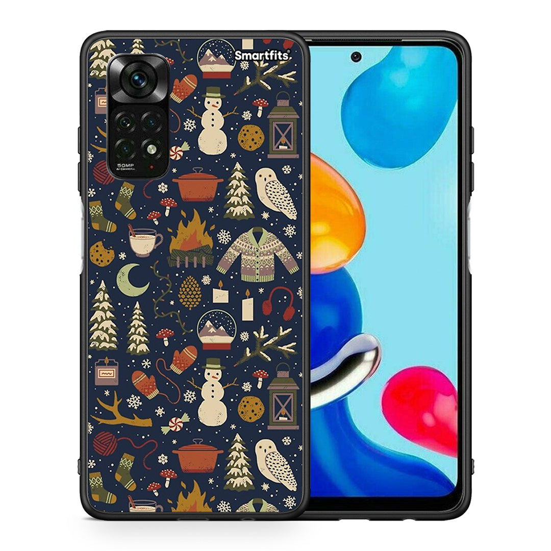 Θήκη Xiaomi Redmi Note 11 Pro 5G Christmas Elements από τη Smartfits με σχέδιο στο πίσω μέρος και μαύρο περίβλημα | Xiaomi Redmi Note 11 Pro 5G Christmas Elements case with colorful back and black bezels