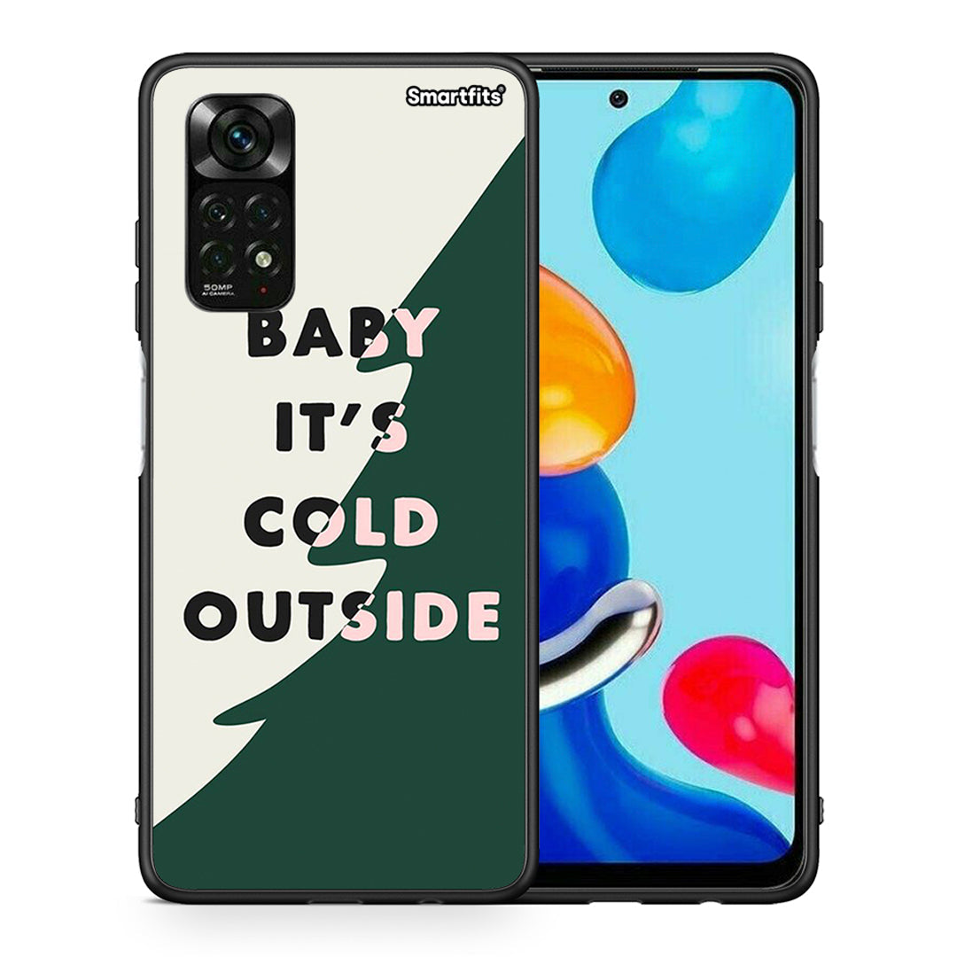 Θήκη Xiaomi Redmi Note 11 Pro 5G Cold Outside από τη Smartfits με σχέδιο στο πίσω μέρος και μαύρο περίβλημα | Xiaomi Redmi Note 11 Pro 5G Cold Outside case with colorful back and black bezels