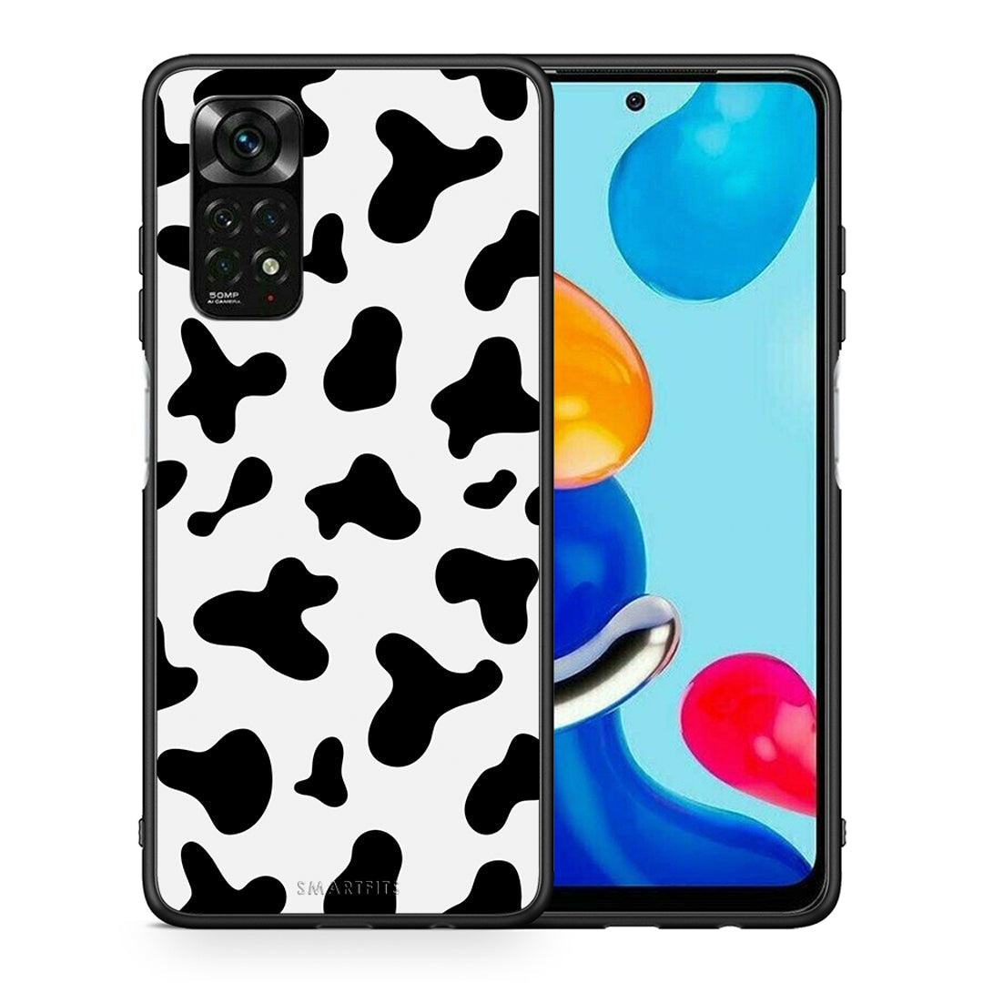 Θήκη Xiaomi Redmi Note 12 Pro 4G Cow Print από τη Smartfits με σχέδιο στο πίσω μέρος και μαύρο περίβλημα | Xiaomi Redmi Note 12 Pro 4G Cow Print case with colorful back and black bezels