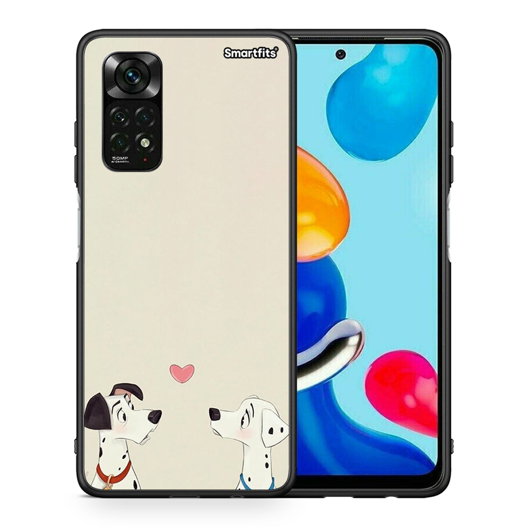 Θήκη Xiaomi Redmi Note 12 Pro 4G Dalmatians Love από τη Smartfits με σχέδιο στο πίσω μέρος και μαύρο περίβλημα | Xiaomi Redmi Note 12 Pro 4G Dalmatians Love case with colorful back and black bezels