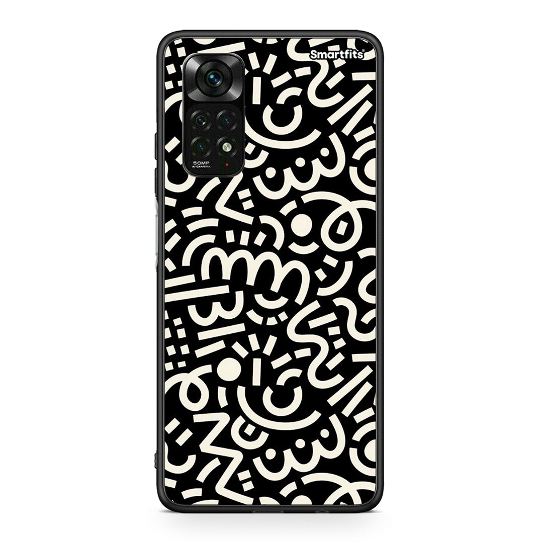 Xiaomi Redmi Note 11 Pro 5G Doodle Art Θήκη από τη Smartfits με σχέδιο στο πίσω μέρος και μαύρο περίβλημα | Smartphone case with colorful back and black bezels by Smartfits