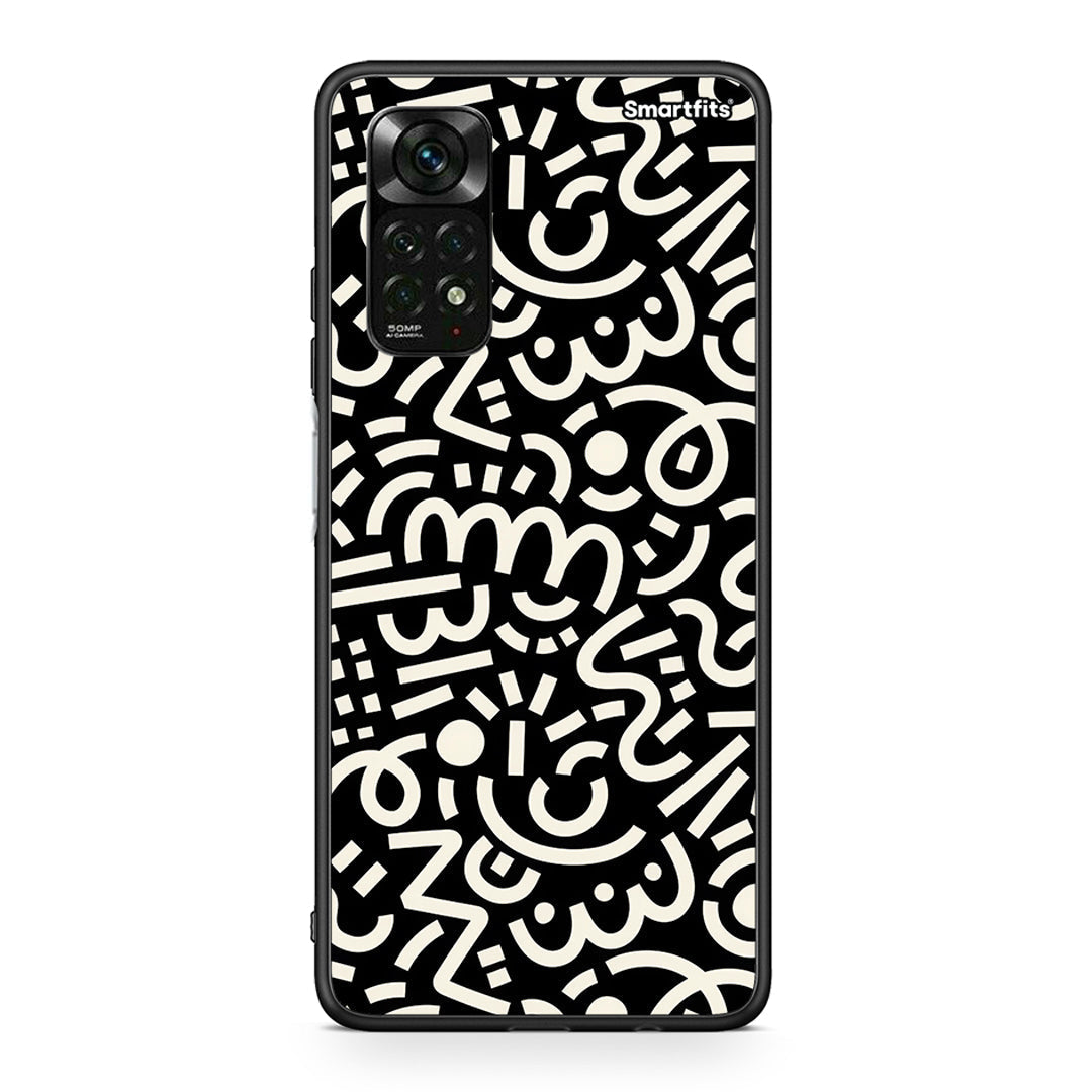 Xiaomi Redmi Note 12 Pro 4G Doodle Art Θήκη από τη Smartfits με σχέδιο στο πίσω μέρος και μαύρο περίβλημα | Smartphone case with colorful back and black bezels by Smartfits