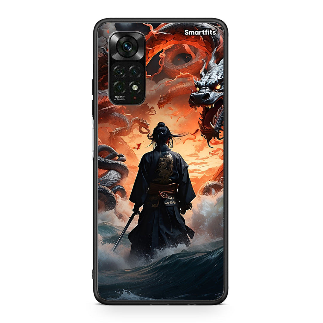 Xiaomi Redmi Note 12 Pro 4G Dragons Fight θήκη από τη Smartfits με σχέδιο στο πίσω μέρος και μαύρο περίβλημα | Smartphone case with colorful back and black bezels by Smartfits