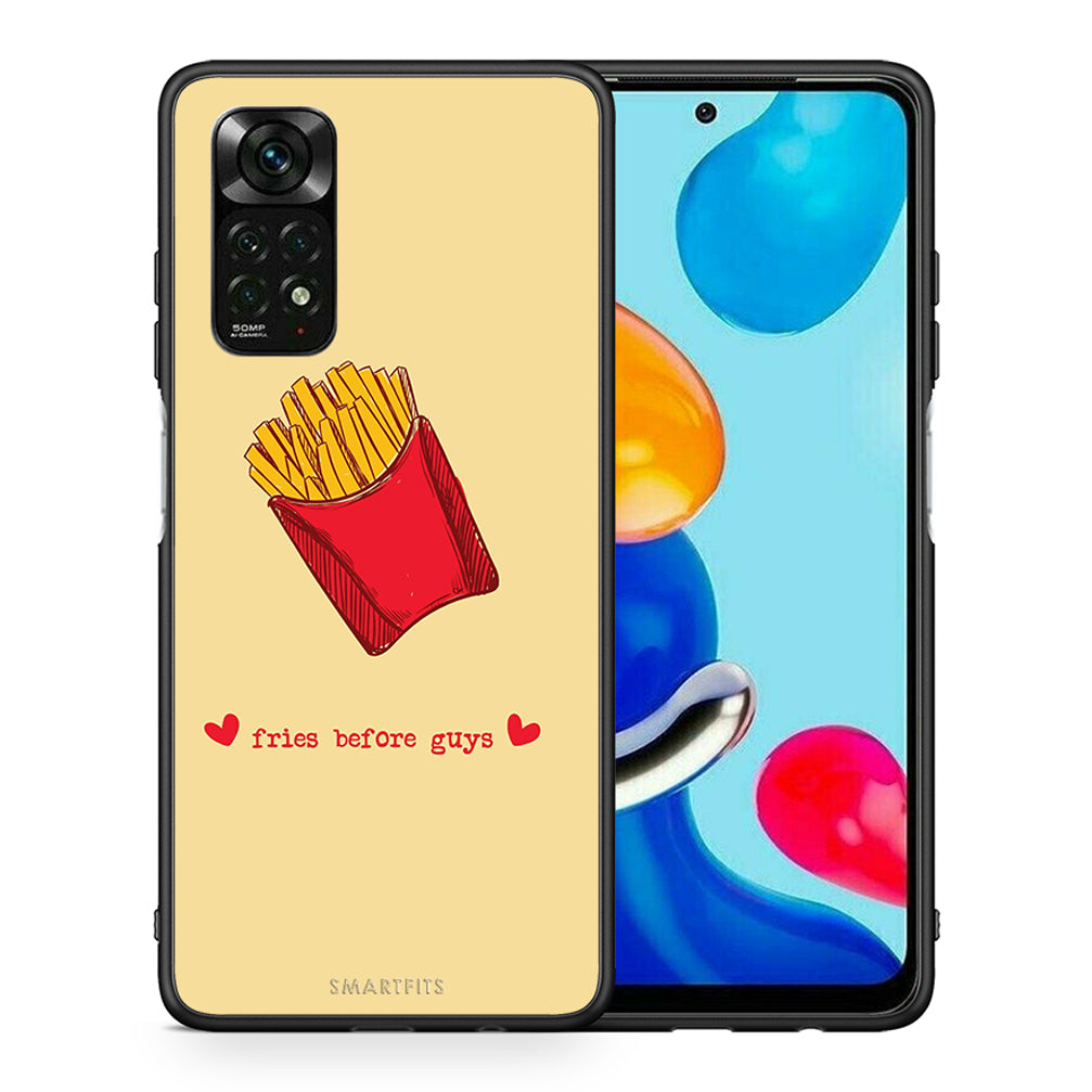 Θήκη Αγίου Βαλεντίνου Xiaomi Redmi Note 11 Pro 5G Fries Before Guys από τη Smartfits με σχέδιο στο πίσω μέρος και μαύρο περίβλημα | Xiaomi Redmi Note 11 Pro 5G Fries Before Guys case with colorful back and black bezels