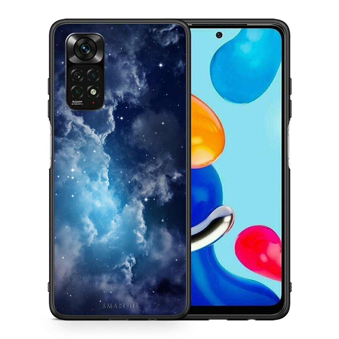 Θήκη Xiaomi Redmi Note 11 Pro 5G Blue Sky Galaxy από τη Smartfits με σχέδιο στο πίσω μέρος και μαύρο περίβλημα | Xiaomi Redmi Note 11 Pro 5G Blue Sky Galaxy case with colorful back and black bezels