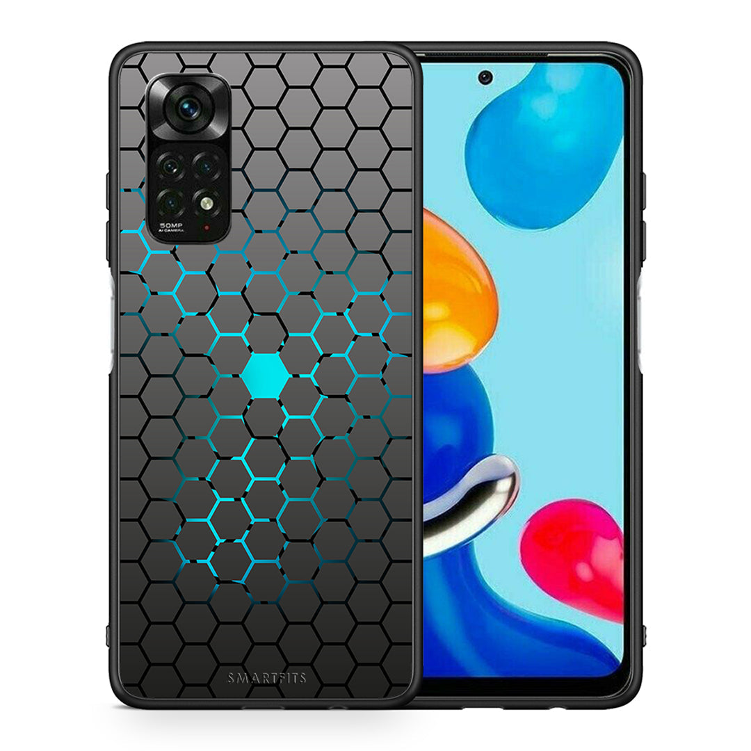 Θήκη Xiaomi Redmi Note 12 Pro 4G Hexagonal Geometric από τη Smartfits με σχέδιο στο πίσω μέρος και μαύρο περίβλημα | Xiaomi Redmi Note 12 Pro 4G Hexagonal Geometric case with colorful back and black bezels