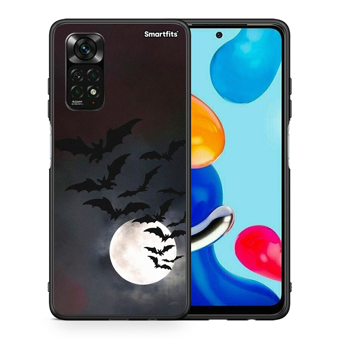 Θήκη Xiaomi Redmi Note 12 Pro 4G Halloween Bat Night από τη Smartfits με σχέδιο στο πίσω μέρος και μαύρο περίβλημα | Xiaomi Redmi Note 12 Pro 4G Halloween Bat Night case with colorful back and black bezels