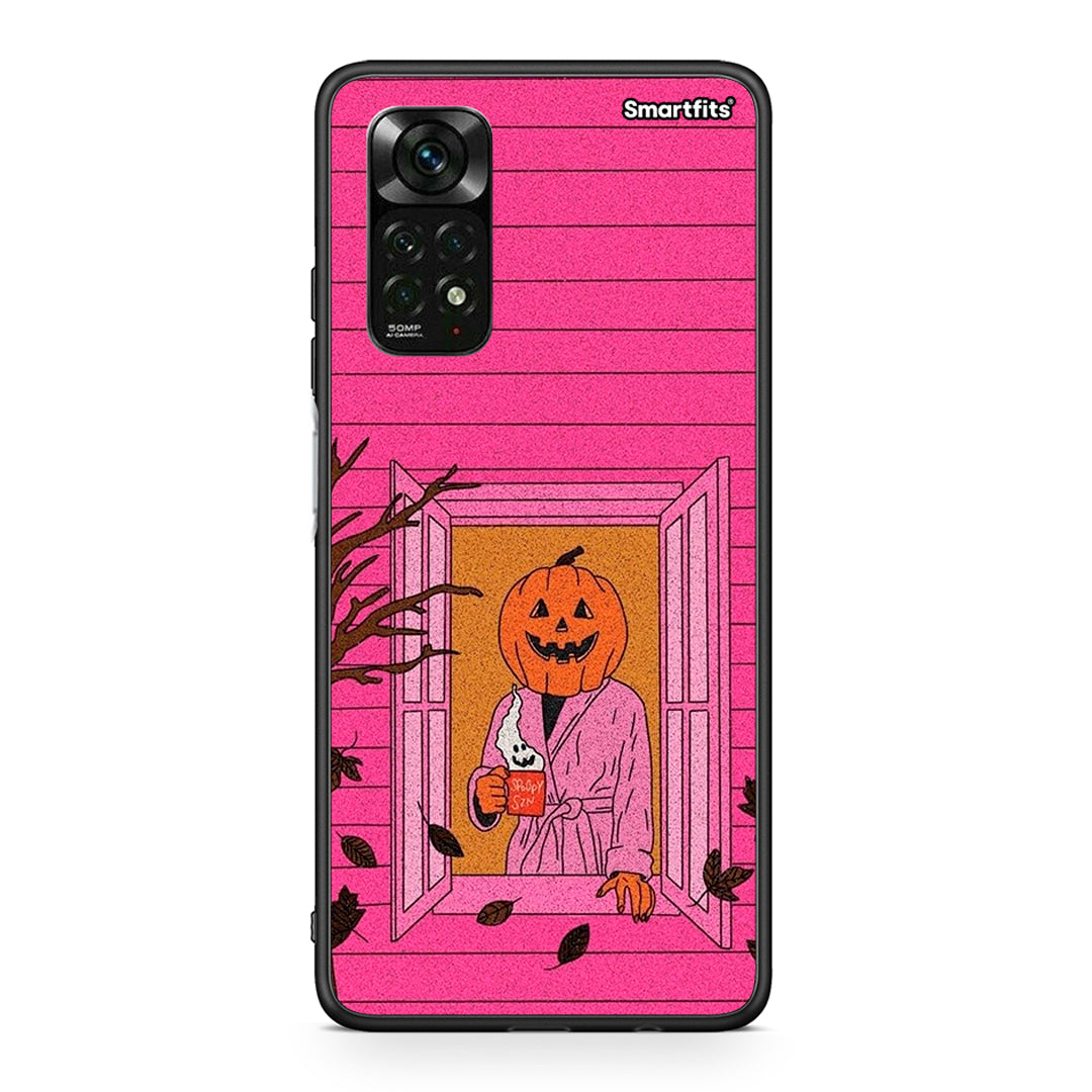 Xiaomi Redmi Note 11 Pro 5G Halloween Pumpkin Lady Θήκη από τη Smartfits με σχέδιο στο πίσω μέρος και μαύρο περίβλημα | Smartphone case with colorful back and black bezels by Smartfits