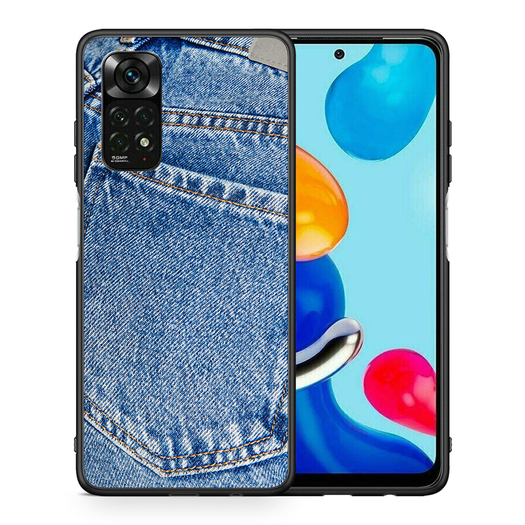 Θήκη Xiaomi Redmi Note 11 Pro 5G Jeans Pocket από τη Smartfits με σχέδιο στο πίσω μέρος και μαύρο περίβλημα | Xiaomi Redmi Note 11 Pro 5G Jeans Pocket case with colorful back and black bezels