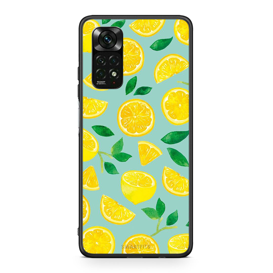 Xiaomi Redmi Note 11 Pro 5G Lemons θήκη από τη Smartfits με σχέδιο στο πίσω μέρος και μαύρο περίβλημα | Smartphone case with colorful back and black bezels by Smartfits