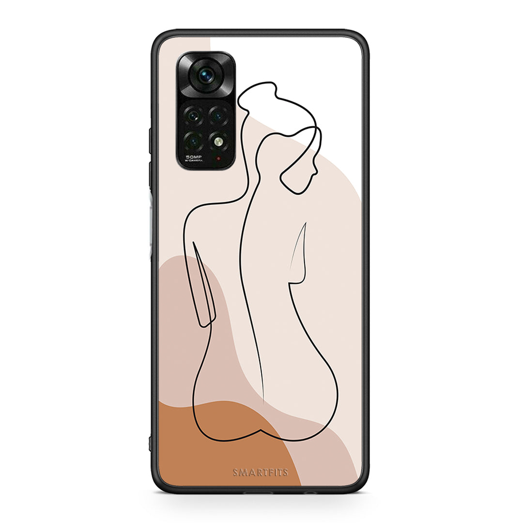 Xiaomi Redmi Note 12 Pro 4G LineArt Woman θήκη από τη Smartfits με σχέδιο στο πίσω μέρος και μαύρο περίβλημα | Smartphone case with colorful back and black bezels by Smartfits